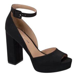 Sun + Stone Women's Reemaa Peep Toe Block Heel Platform Sandals
